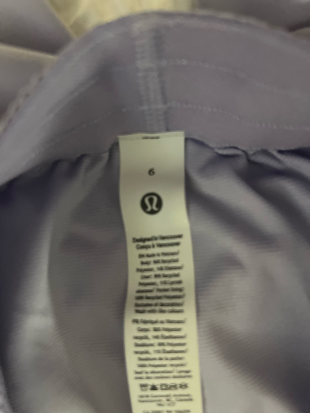NWT Lululemon Pace Rival HR Short 5” Lavender Frost Size 6 Athletic Running - Picture 5 of 5